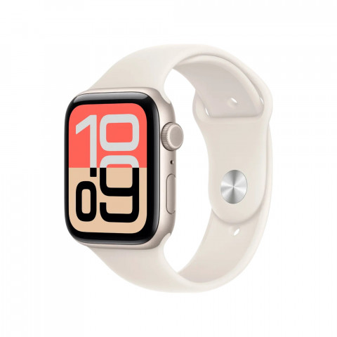 Apple Watch SE 3 GPS 44mm Starlight Alu. Case w. Starlight S. Band - S/M (MEHG4) б/в